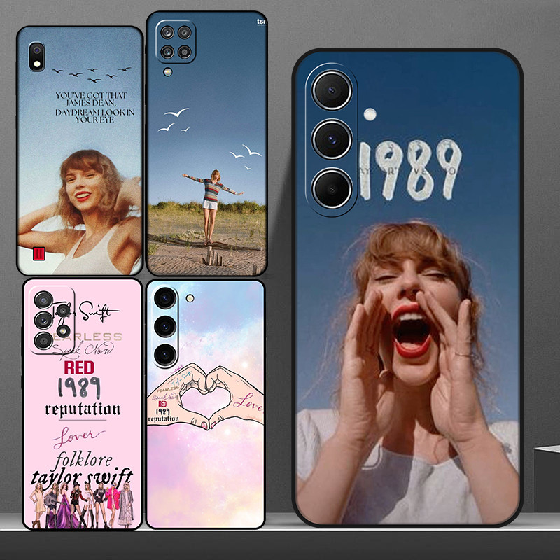 SAMSUNG เคสโทรศัพท์สีดํานุ่มสําหรับSamsung Galaxy A6 A7 A8 A9 A01 A02 A03S A03 04S A04E A05 A05S A06