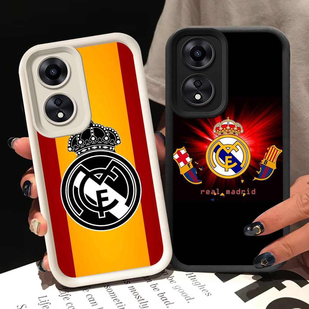 BI97 Real M-Madrid Casing สําหรับ OPPO A17 A78 A98 5G สีขาวสีดํา