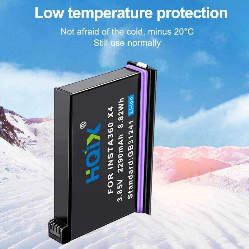 ❃ HQIX สําหรับ Insta360 X4 Panorama Action Camera เครื่องชาร์จแบตเตอรี่ ❃