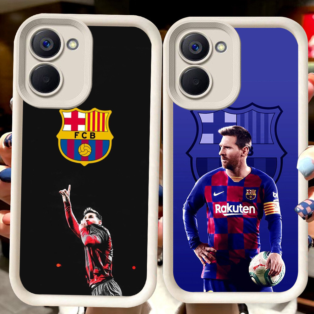 H32 Barcelona Messi ปลอกสีขาวสําหรับ VIVO Y03 Y27 Y18i Y36 Y28s Y27s Y17S Y28 Y18 Y03t V60 5G