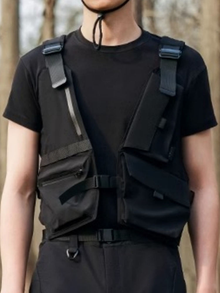 มัลติฟังก์ชั่น เสื้อกั๊ก กระเป๋า สำหรับผู้ชาย ผู้หญิง และเยาวชน แนวโน้มใหม่ เครื่องมือและกระเป๋าเป้ สำหรับกีฬากลางแจ้ง สวมใส่สบายในทุกกิจกรรม