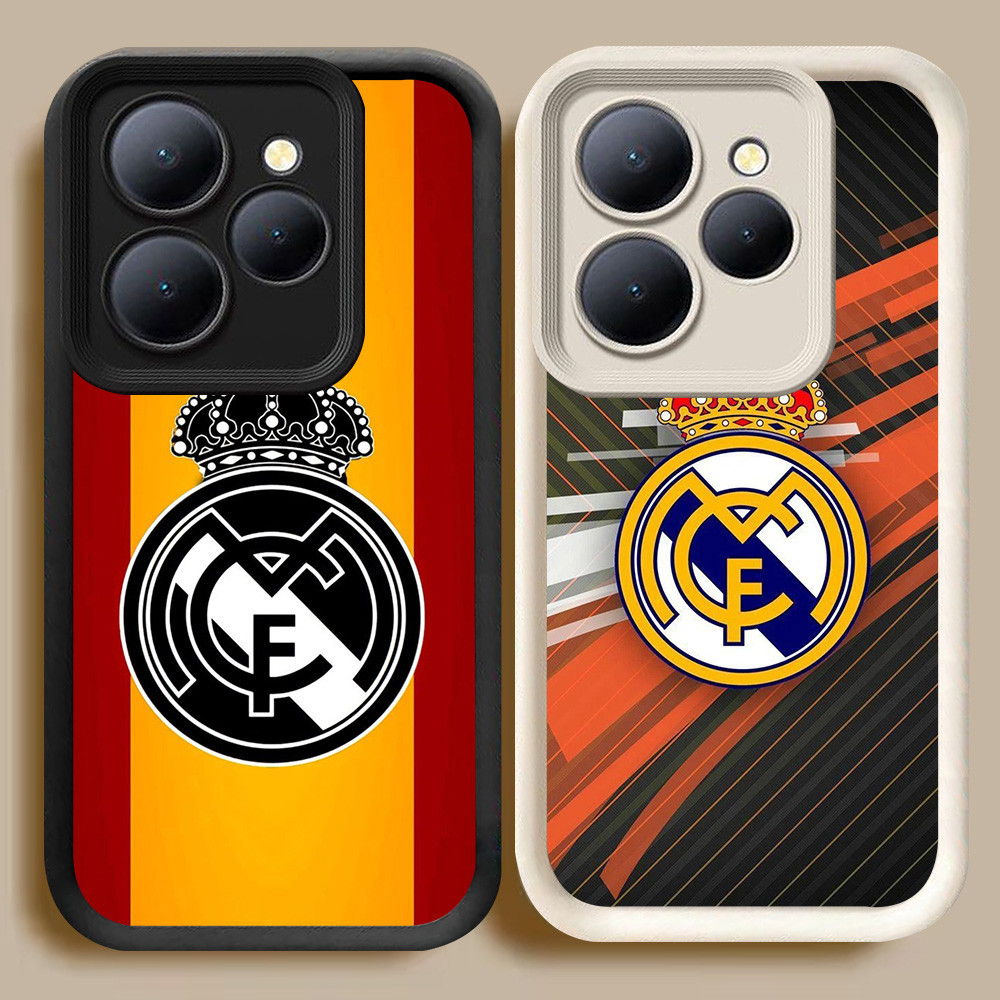 BI97 Real M-Madrid Casing สําหรับ Infinix HOT 40 Smart 8 Pro 30 30i Play 40i สีขาวสีดํา