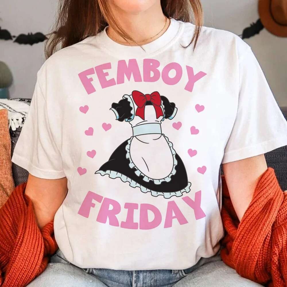 Femboy เสื้อยืดผู้หญิงออกแบบการ์ตูน t-shirt สำหรับสาวๆ