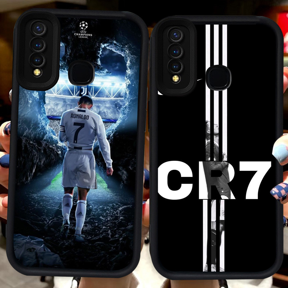 ปลอกสีดําสําหรับ VIVO Y30i Y15 Y17 Y12 Y50 Y95 Y30 Y93 Y91C Z1 Pro Y19 V9 Y91 H82 CR7 Ronaldo