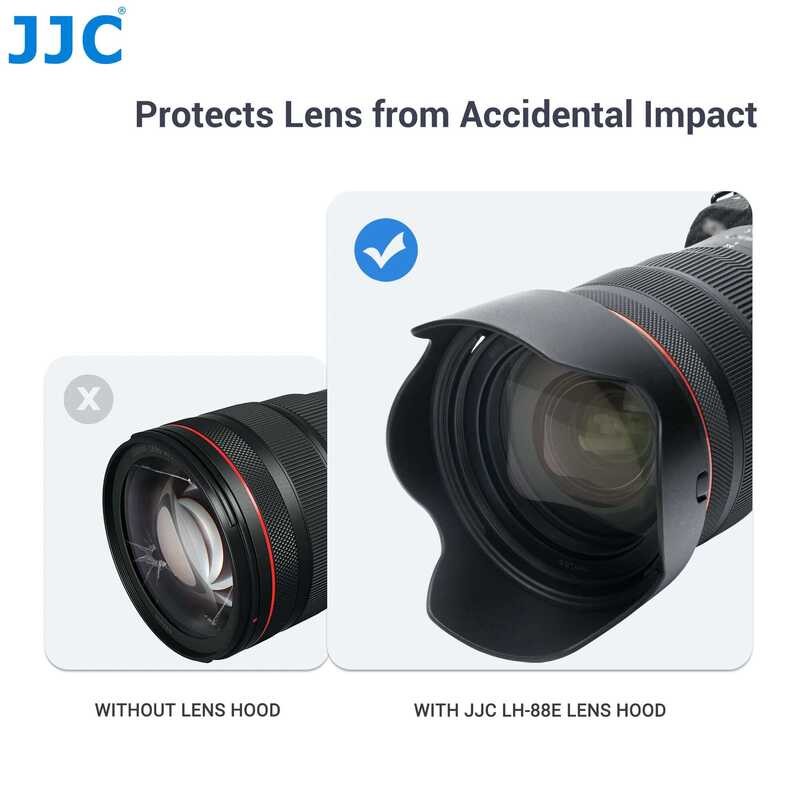 ❃ JJC Ew-88E เลนส์กล้องถ่ายรูป Hood RF 24-70มม.F2.8 L IS USM เลนส์สำหรับ Canon EOS R8,R6 Mark I ❃