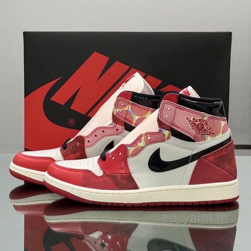 ♞,♘ของแท้ 100% Nike Jordan 1 High OG Spider-Man Across The Spider Verse GFD