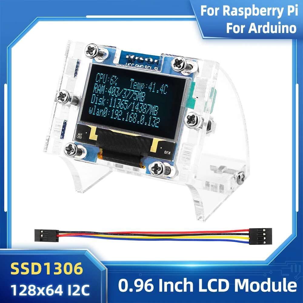 VN 0.96 นิ้ว OLED SSD1306 I2C IIC SPI Serial 128X64 LCD 4 Pin Fon Display สําหรับ Arduino STM32 Rasp