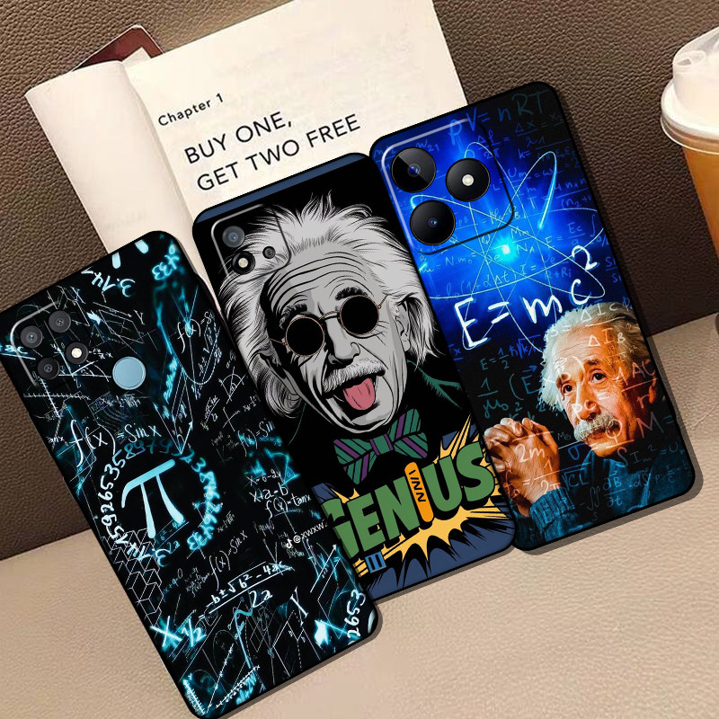 ฝาครอบป้องกันการตกสําหรับ OPPO Reno 2Z 2F 3 4 5 5F 6 7Z 8Z 8T 11F 12F 12FS 12 17TG Einstein Art Case