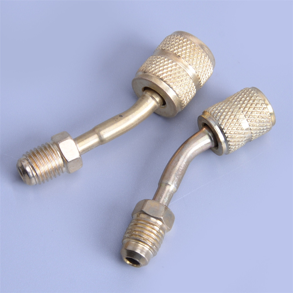 2 ชิ้นรถสารทําความเย็นถังปั๊มสูญญากาศเชื่อมต่อ Fit สําหรับมินิแยกระบบ HVAC R410a