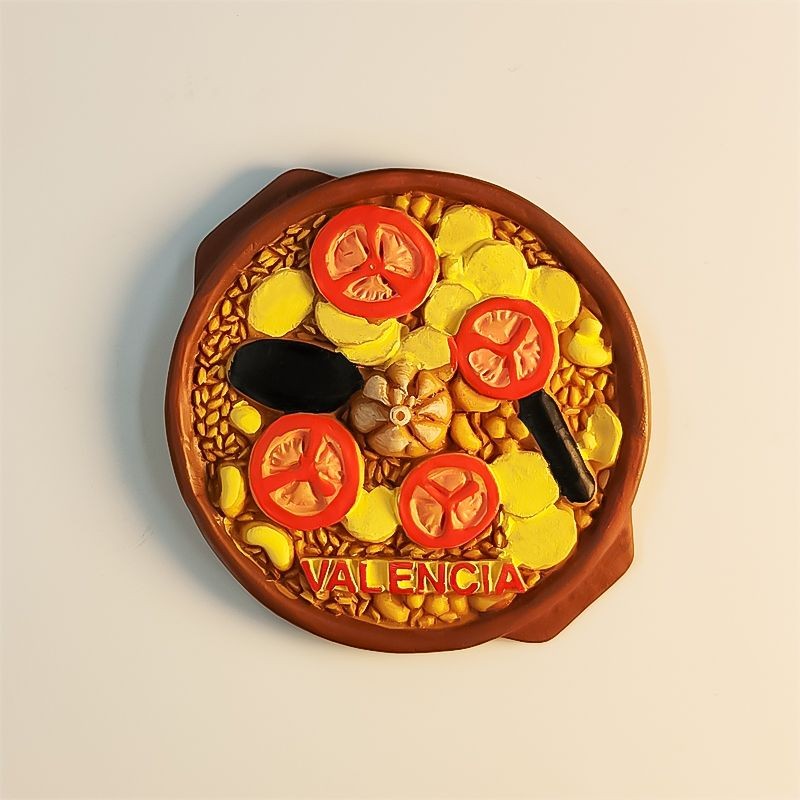 Valencia, สเปน, หม้อปรุงอาหารพิเศษในท้องถิ่น Risotto Travel ที่ระลึกตกแต่งบ้านแม่เหล็กตู้เย็นสติกเกอ