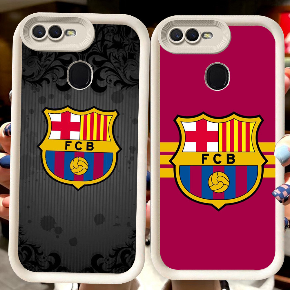 H77 Barcelona Club ปลอกสีขาวสําหรับ OPPO F9 A12s A5S A1K A5 A3S A12E A7 A12 F7 F5 Pro A11K