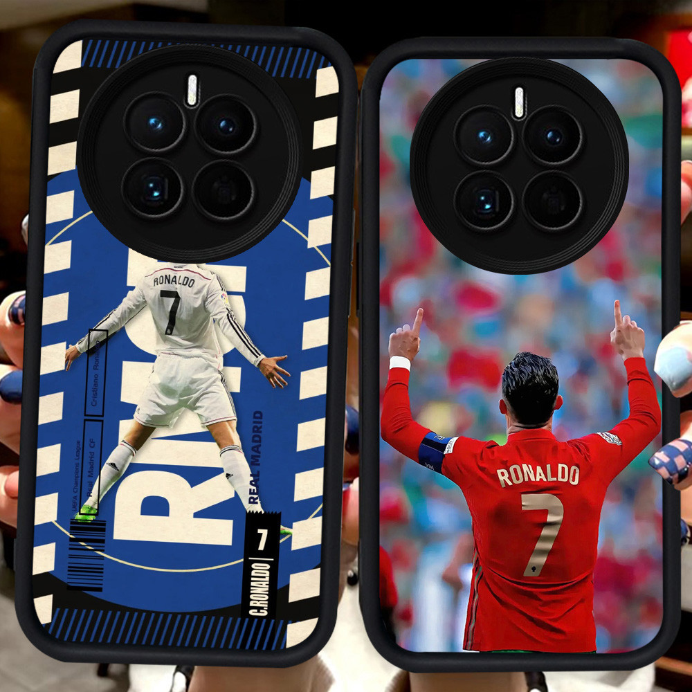 ปลอกสีดําสําหรับ Realme Narzo N65 13 12 Lite Pro 12X 70 Plus 5G H120 CR7 Ronaldo