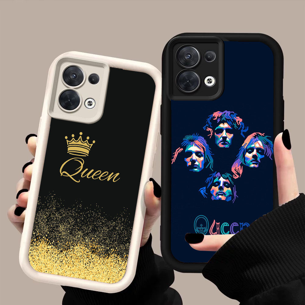JK-14 Queen Rock Band ปลอกกันกระแทกสําหรับ OPPO F21 F21S K9X Reno 7 8 ค้นหา X5 Lite Pro