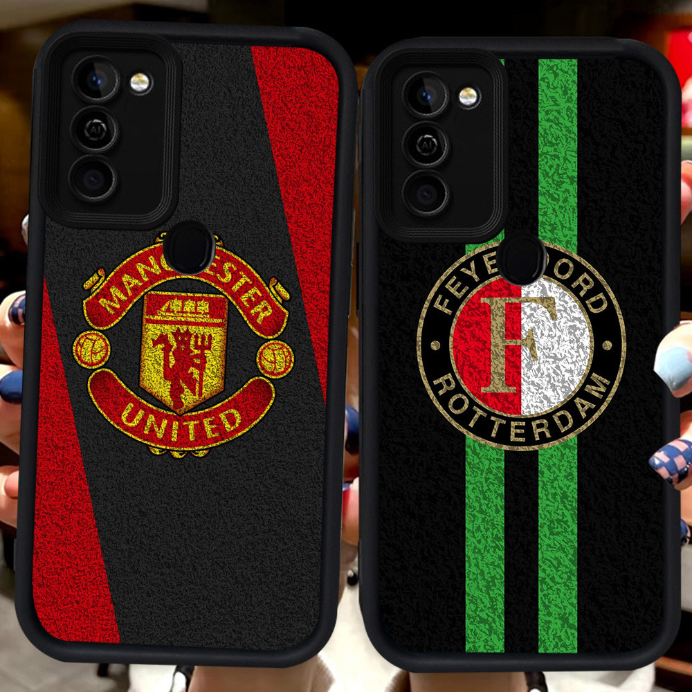 ปลอกสีดําสําหรับ Infinix HOT Smart Ram2 Ram3 5 12 10 8 11 6 Play Plus H125 FC Football Club