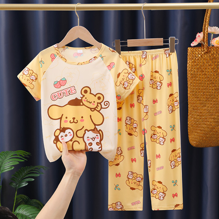 Eid Mubarak ชุดเด็ก Teen แขนสั้นรอบคอ Loungewear Hypoallergenic Boy หรือสาวชุดนอนสําหรับ 3 - 4