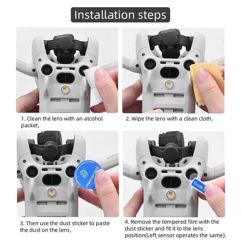 ❃ Gimbal กล้องเลนส์กระจกนิรภัยสําหรับ DJI Mini 4 Pro Vision Sensor กระจกนิรภัยป้องกันฟิล์ม Dron