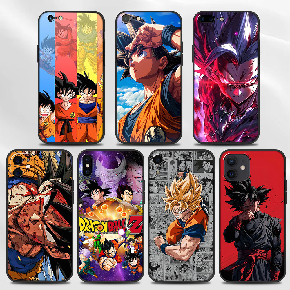 เคสโทรศัพท์สีดํานุ่มสําหรับ Huawei Y8P Y9A Y5 Y6 Pro Y6S Y7 Prime 37FD goku dragon ball z caseg