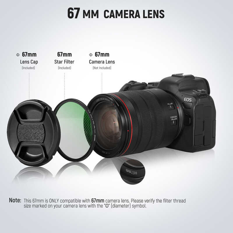 ▣ NEEWER 3 Pcs 67Mm Filters Set Cross Screen Star Effect Camera Filter With 4, 6 And 8 Points,