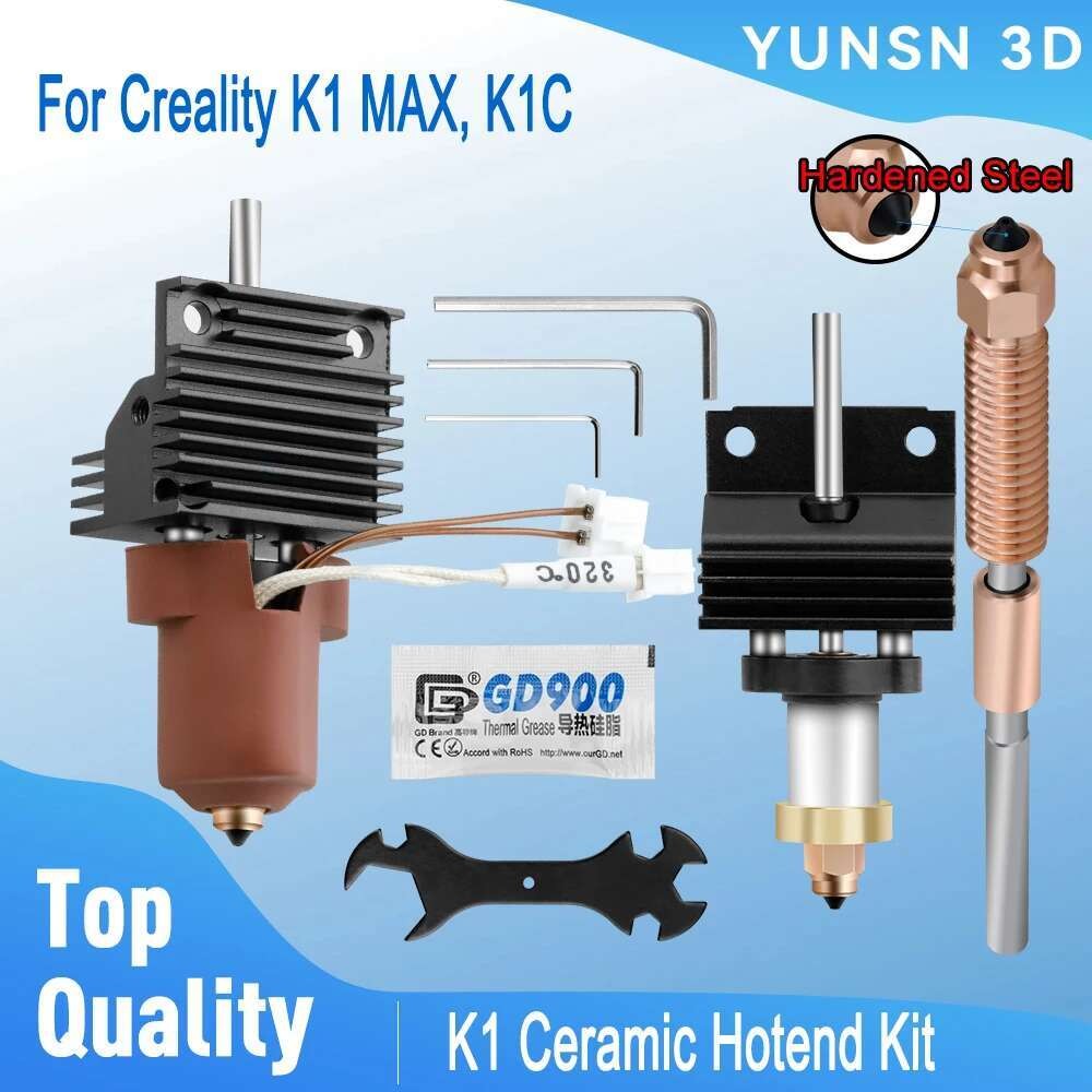 3D K1 เซรามิค Hotend Kit - Quick Swap หัวฉีด, All-Metal Integrated Extruder Hot End สําหรับ Creality K1 MAX, K1C 3D เครื่องพิมพ์