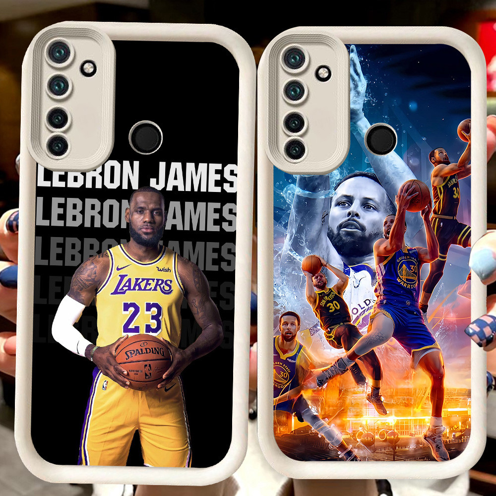 H106 บาสเกตบอล Star สีขาวสําหรับ Realme Narzo 10A 5i 9i C75 7i 6i C17 C2s C2 5s 10 20A 5 14 14T 14X 