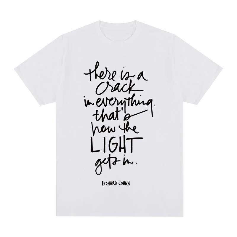 ▥ Leonard Cohen มี Crack In Everything Cotton Men T เสื้อใหม่ TEE TSHIRT Tops สตรี