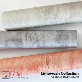 EZ Art Wallpaper Lime Wash Slate Grey Self-Adhesive 10 Meter Bedroom Gray Nordic Industria