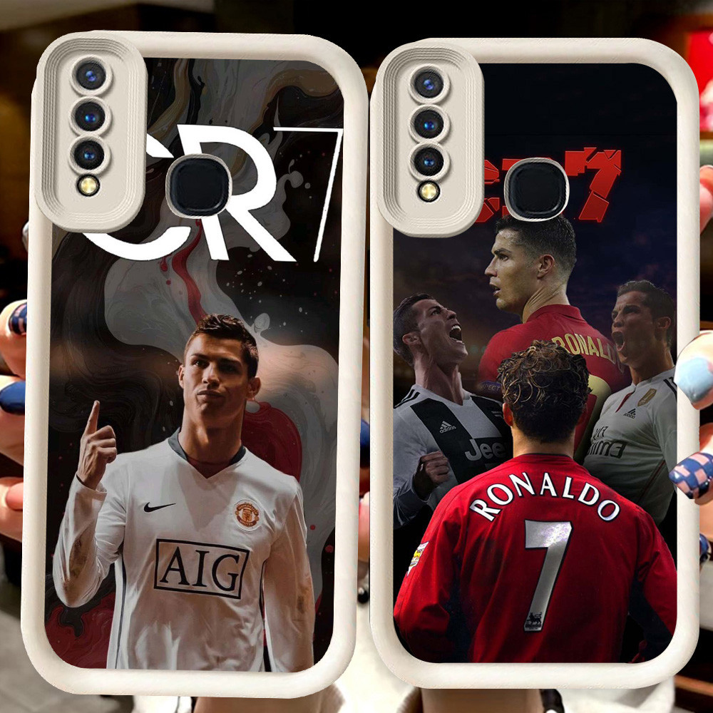 H31 Ronaldo CR7 ปลอกสีขาวสําหรับ VIVO Y12 Y91 Y93 V9 Z1 ProY95 Y15 Y17 Y50 Y19 Y91C Y30 Y30i