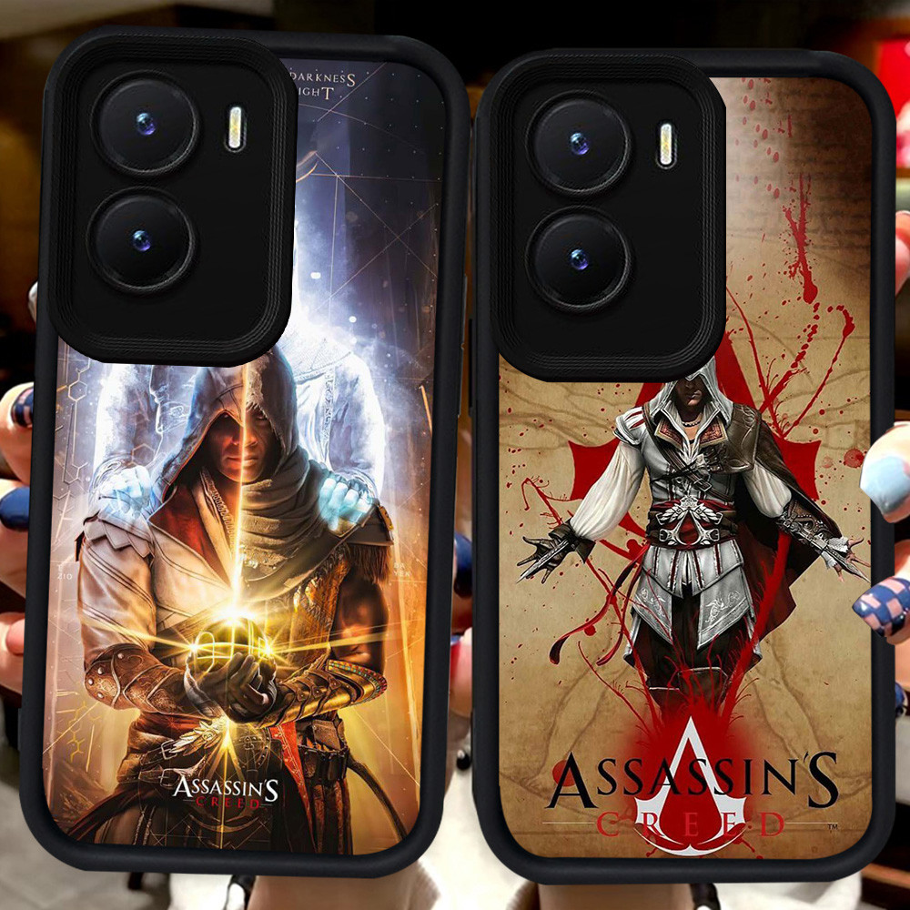 ปลอกสีดําสําหรับ VIVO Y15a Y75 Y55 Y35 Y56 iQOO 13 Z10 T4 Z9X Z9 Y22s Y16 Y15s Y22 Y01 5G H92 Fortni