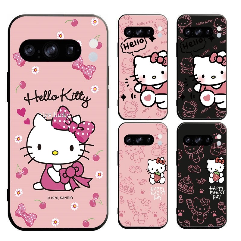 Google PIXEL 8 Pro GC3VE G1MNW การ์ตูน Kitty Patterned Soft TPU Case Cover
