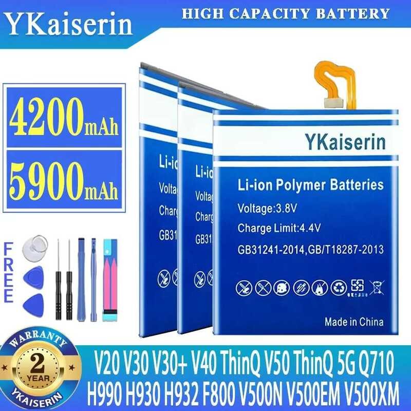 YKaiserin Battery For LG V20 V30 V30+ V40 ThinQ V50 ThinQ 5G H990 H930 H932 F800 Q710 LM-V500 V500N