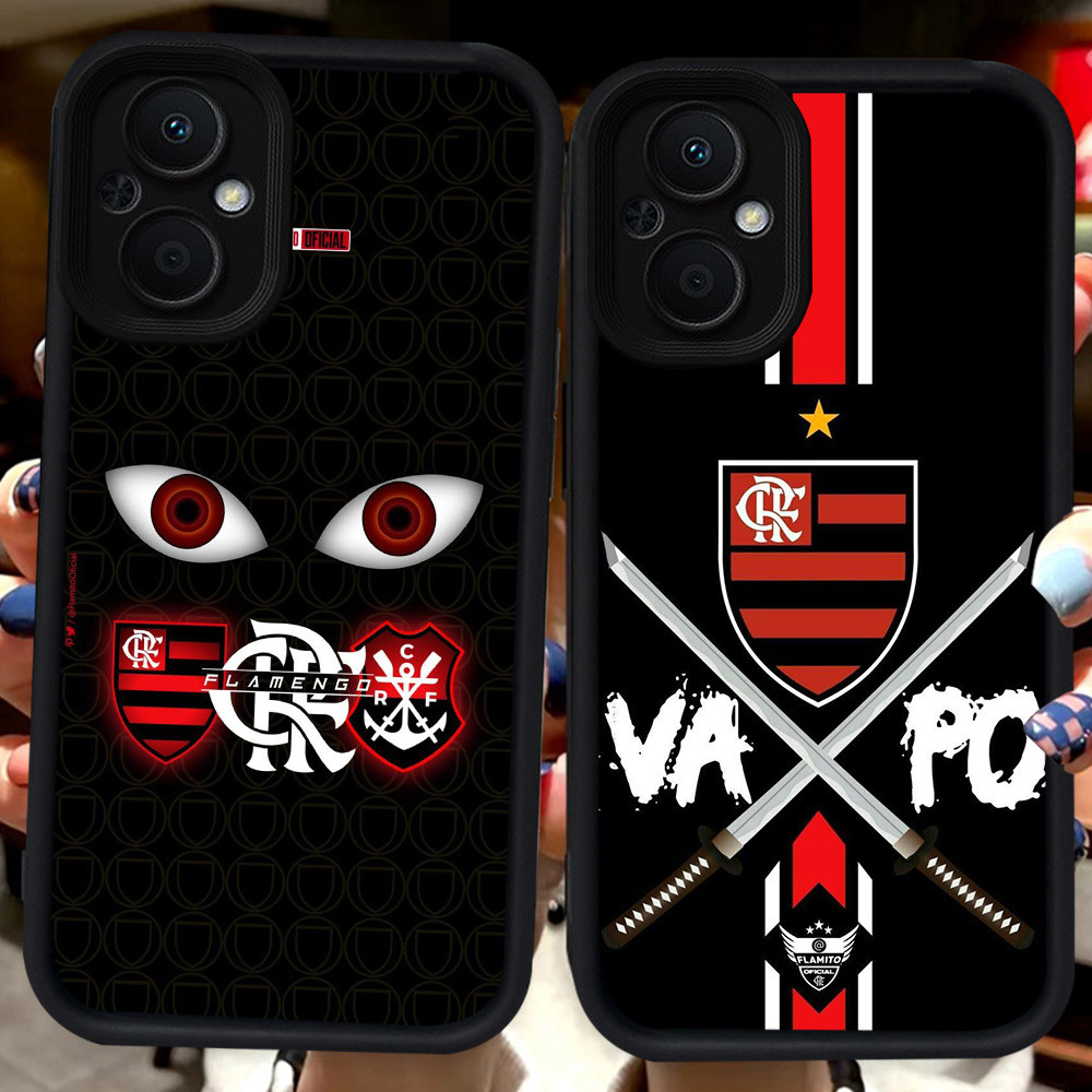 ปลอกสีดําสําหรับ OPPO Reno 7Z 8Z ค้นหา X5 8 7 Lite 5G H79 Flamengo Club