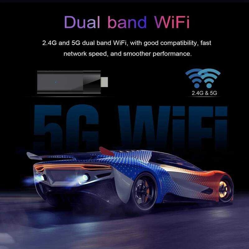 แท่งทีวีมินิ ★ Q6 10 2.4G+5G Wifi+Bt4.0 H313 Quad Core A53 กล่องสมาร์ททีวี Android TV Stick PK