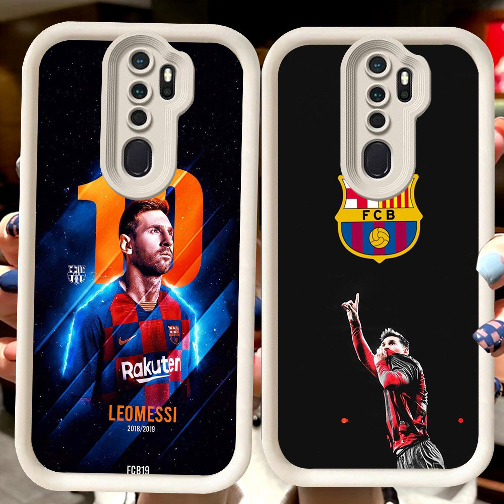 H32 Barcelona Messi ปลอกสีขาวสําหรับ OPPO Reno 2Z A83 A5 A9 A37 F11 2F A39 2020 Pro