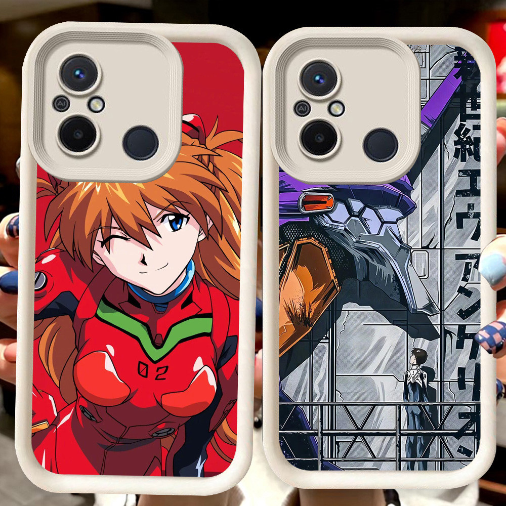 H6 Neon Genesis Evangelion ปลอกสีขาวสําหรับ Xiaomi Redmi หมายเหตุ POCO 10C 9T 7 M3 A5 12C 9A C55 C65