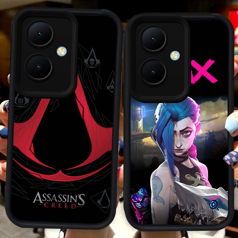 ปลอกสีดําสําหรับ OPPO Reno 11F 10 13F 8T 11 Pro 5G H92 Fortnite