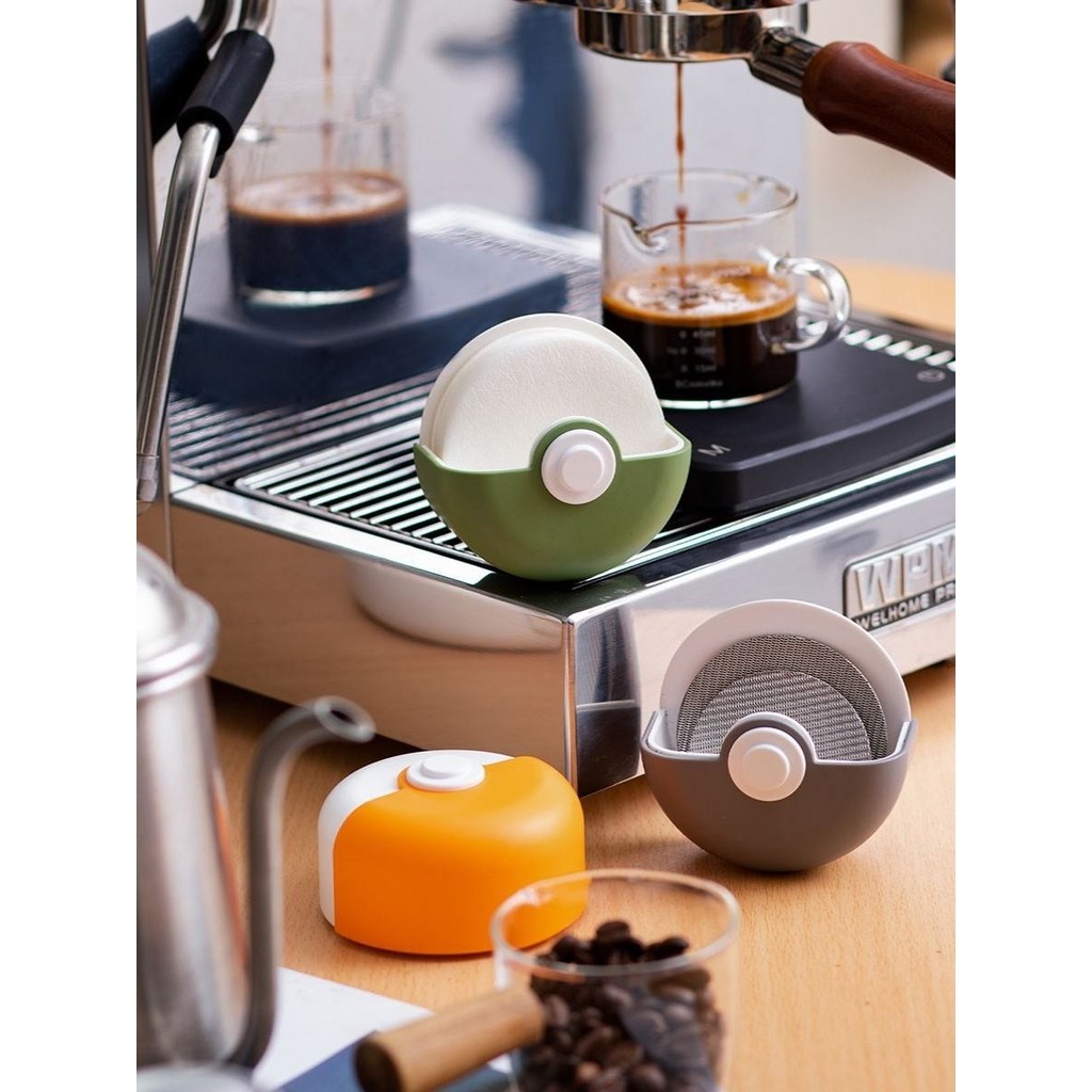 เครื่องชงกาแฟ, กล่องกรองติดผนัง Moka Pot ทรงกลม, ที่จับเครื่องชงกาแฟอิตาลี, กระดาษกรอง Sintered Sheet Wate