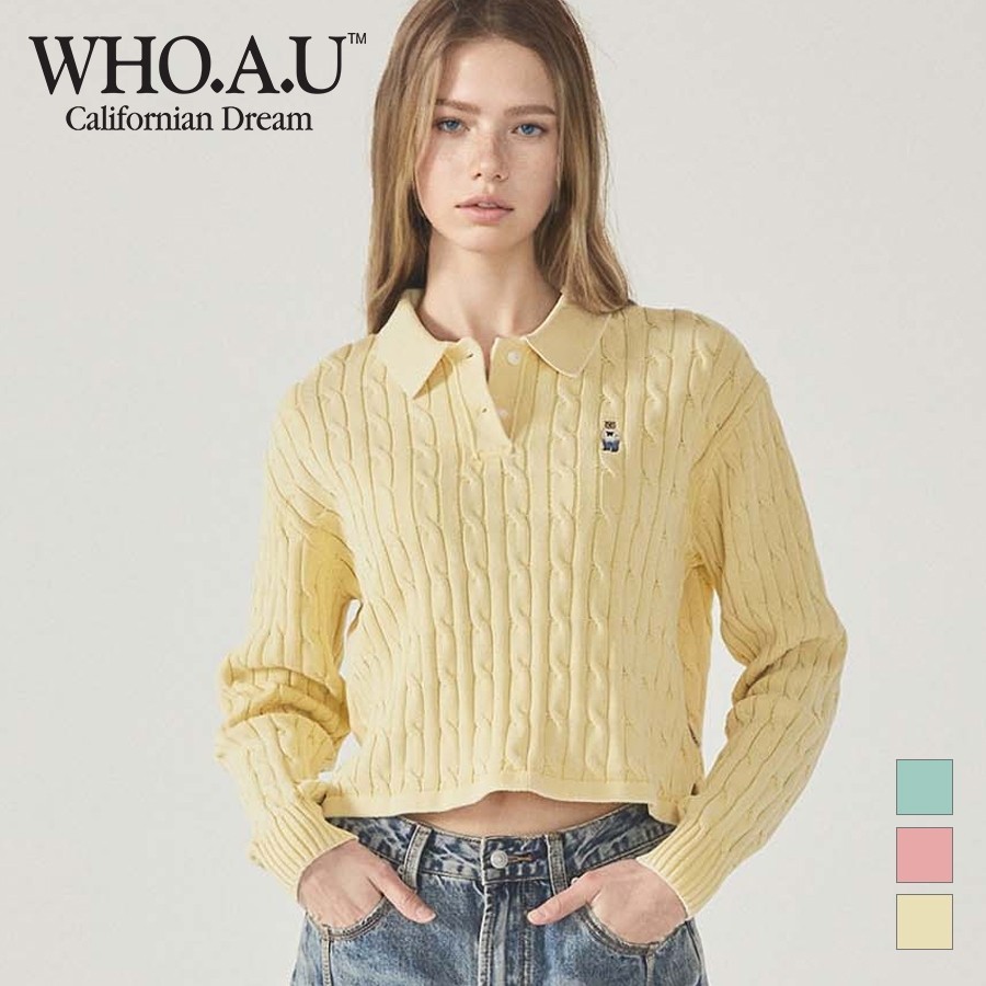 ♞[WHO.AU] เสื้อสวมหัวสายเคเบิลคอสตีฟ | Whkaf2304f RDH