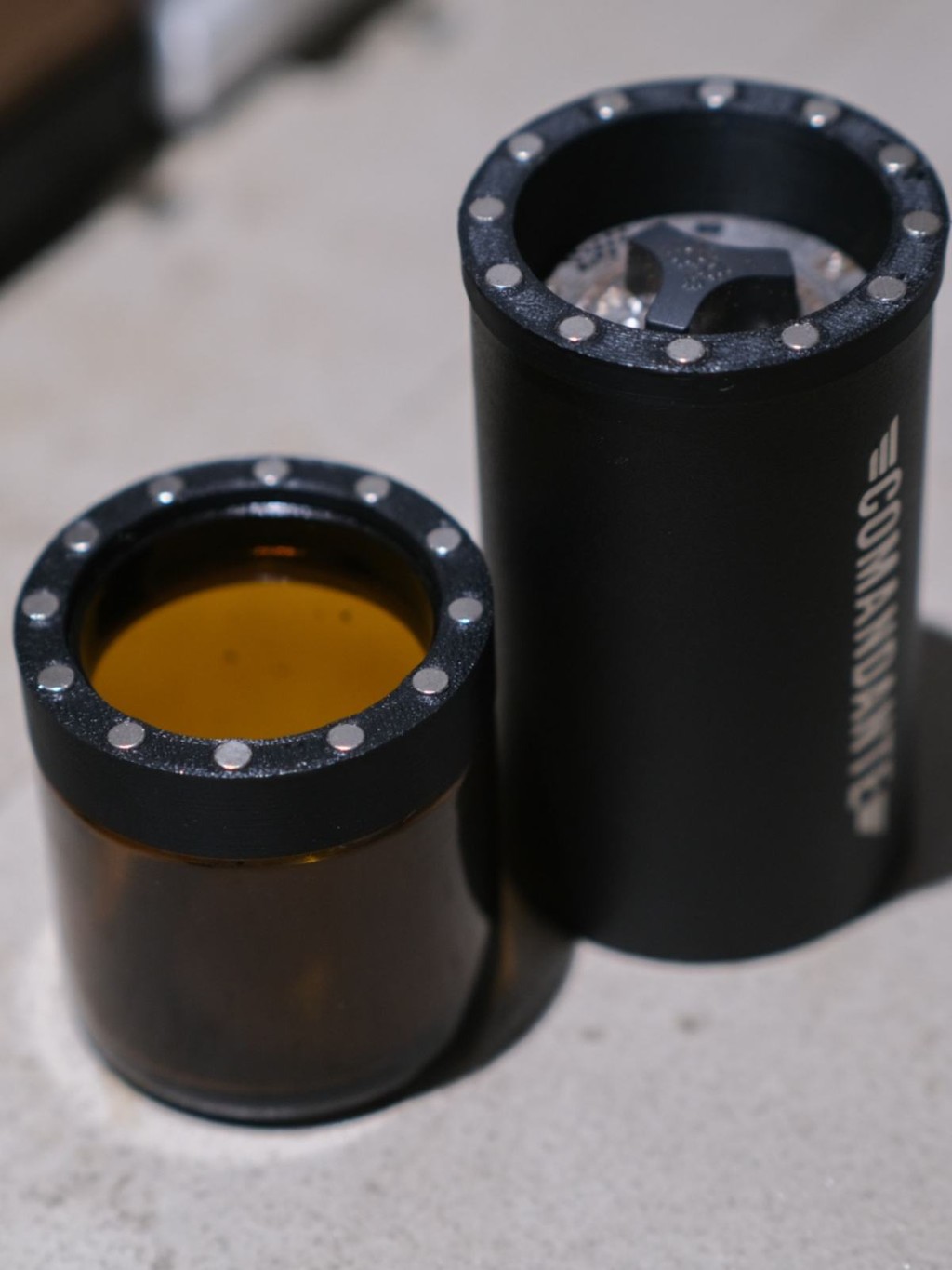 เครื่องชงกาแฟ 3D การพิมพ์ Hand-cranked Bean เครื่องบด Comandante C40 Magnetic Powder Cup Modification Kit