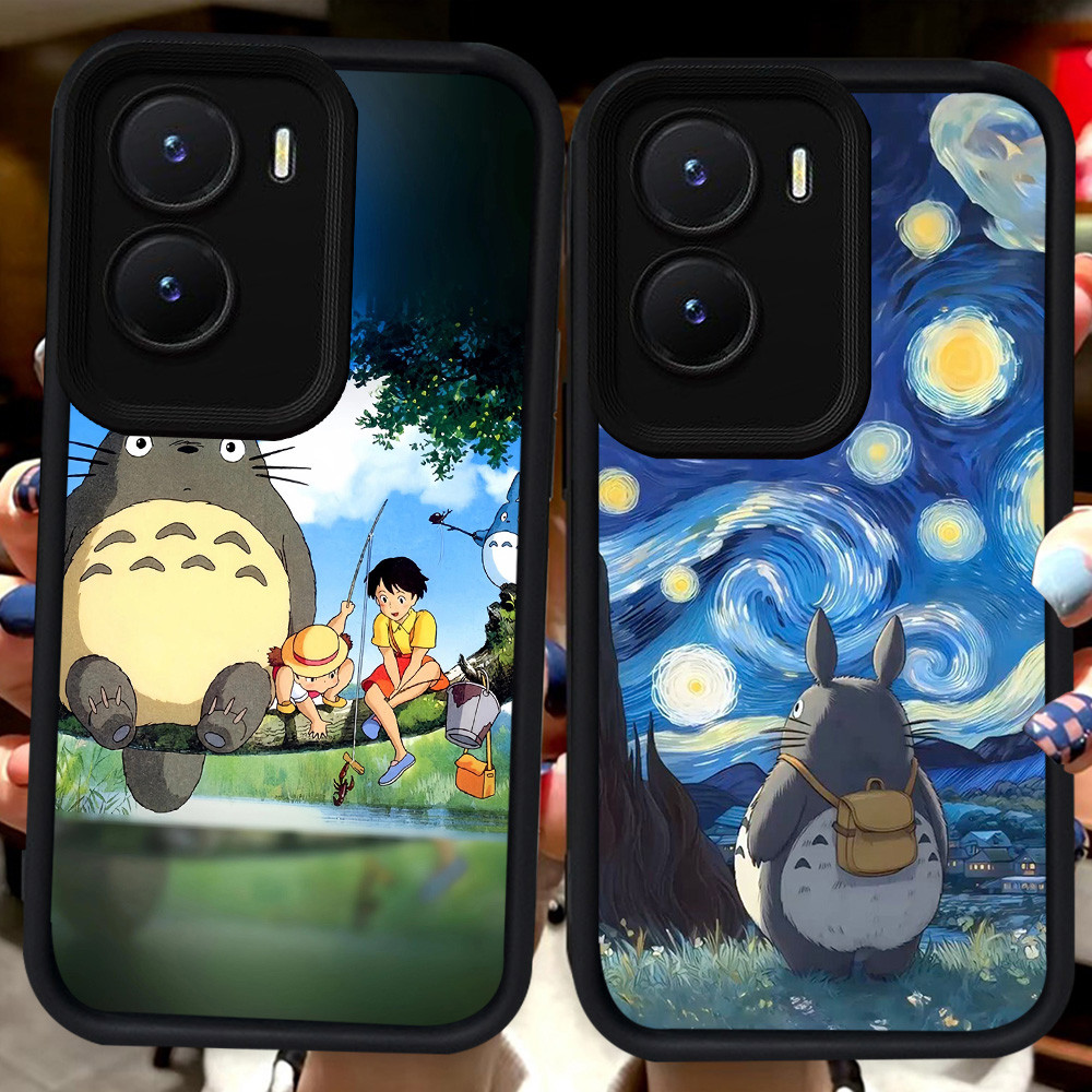 ปลอกสีดําสําหรับ VIVO Y15a Y75 Y55 Y35 Y56 iQOO 13 Z10 T4 Z9X Z9 Y22s Y16 Y15s Y22 Y01 5G Y01A H63 T