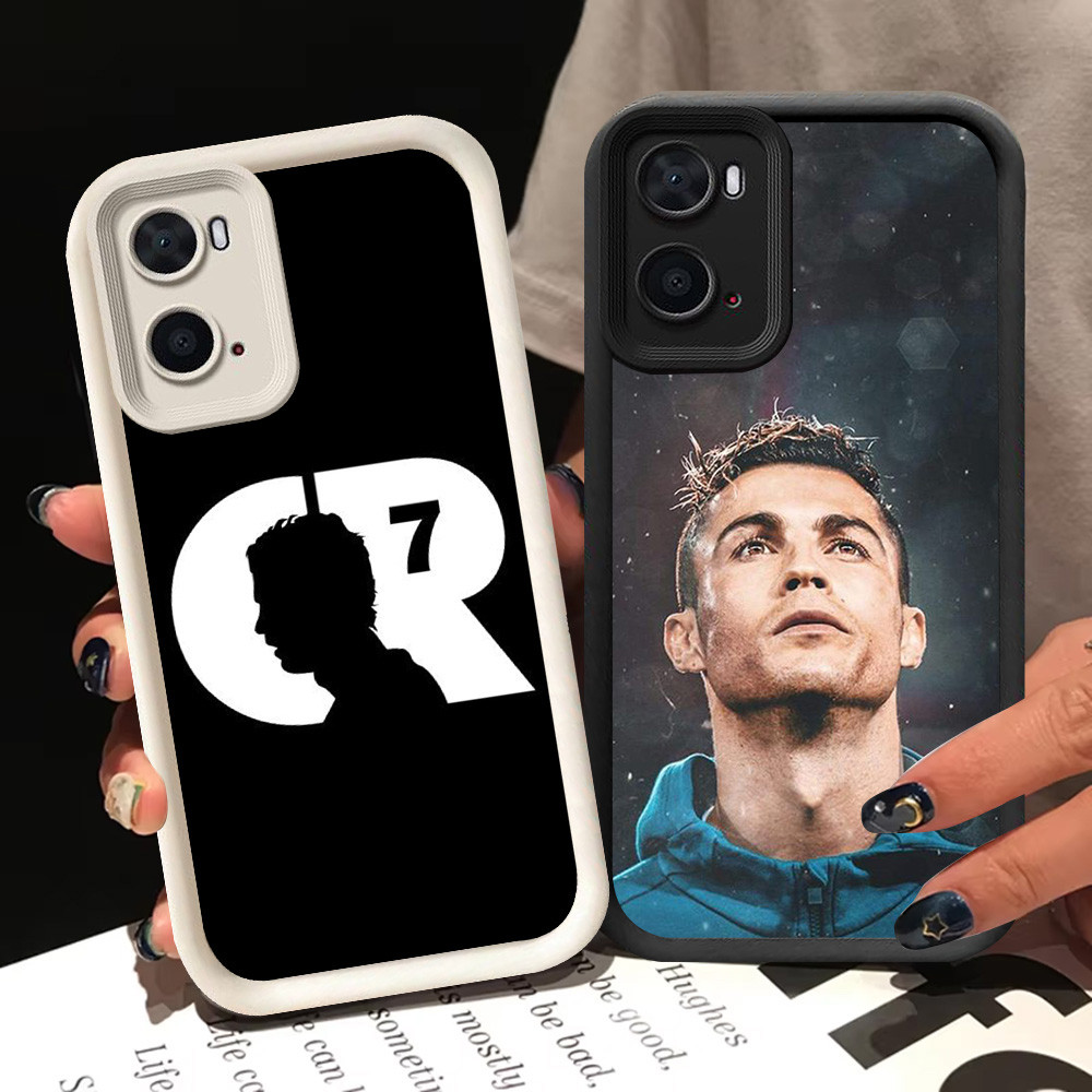 BI12 CR7 Ronaldo Casing สําหรับ OPPO A57 A57s A36 A76 A57e สีขาวสีดํา