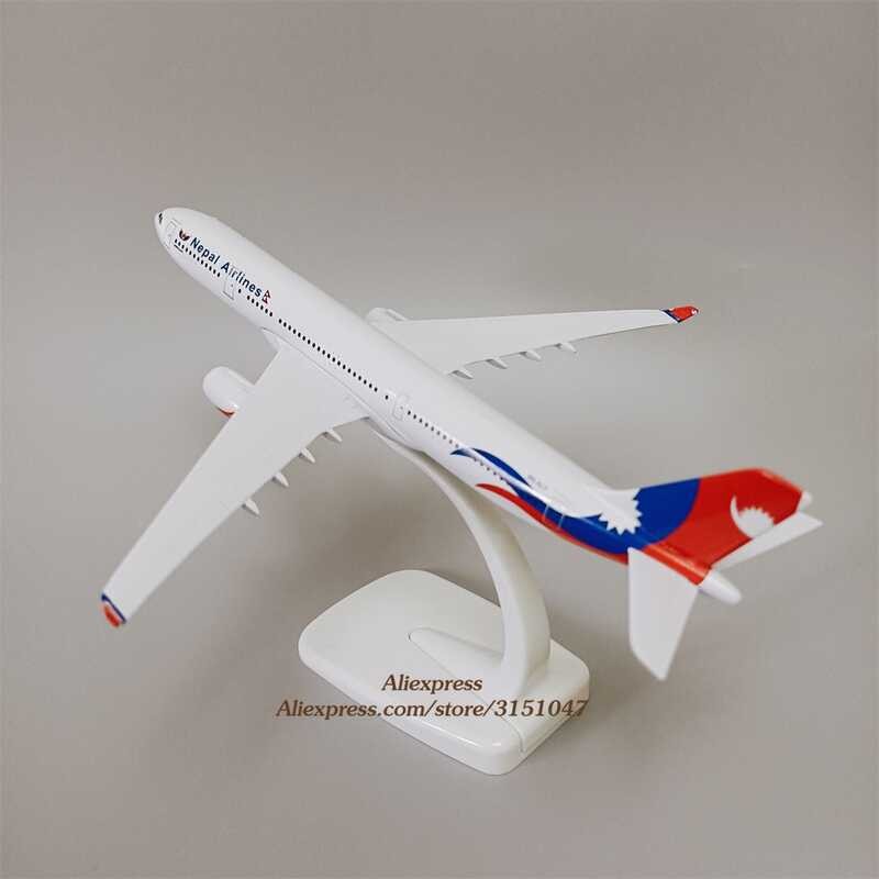 LY NEW 20Cm Alloy Metal AIR Nepal Aires Airbus 330 A330 Airplane Model Airways Plane Model Stand Di