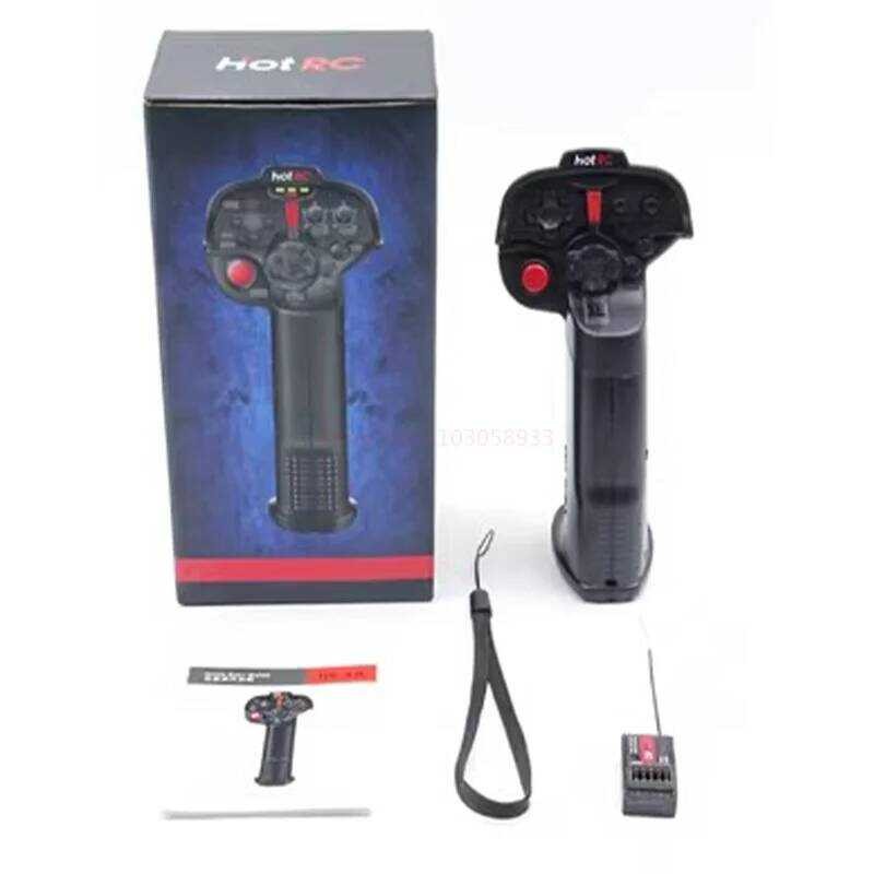 ตัวส่งสัญญาณวิทยุ ✠ HOTRC Ds-4A 2.4G 4 ช่อง แบบมือเดียว พร้อมตัวรับ 4Ch สำหรับรถ RC เรือ  เ