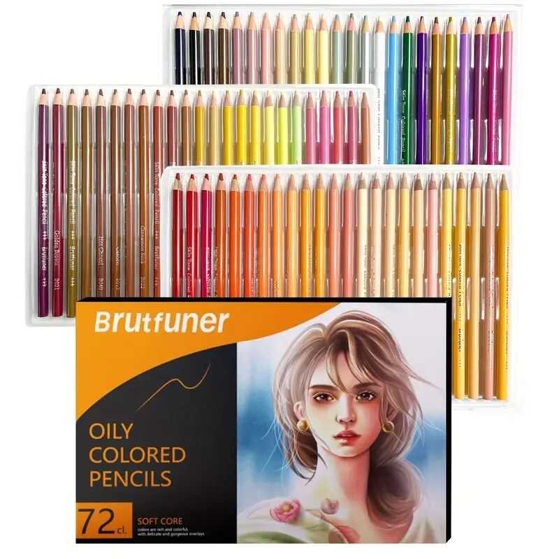 LY Brutfuner 26/50/72 Skin Colors Oil Pencil Artist Professional Color Pencils Set Ing Painting For