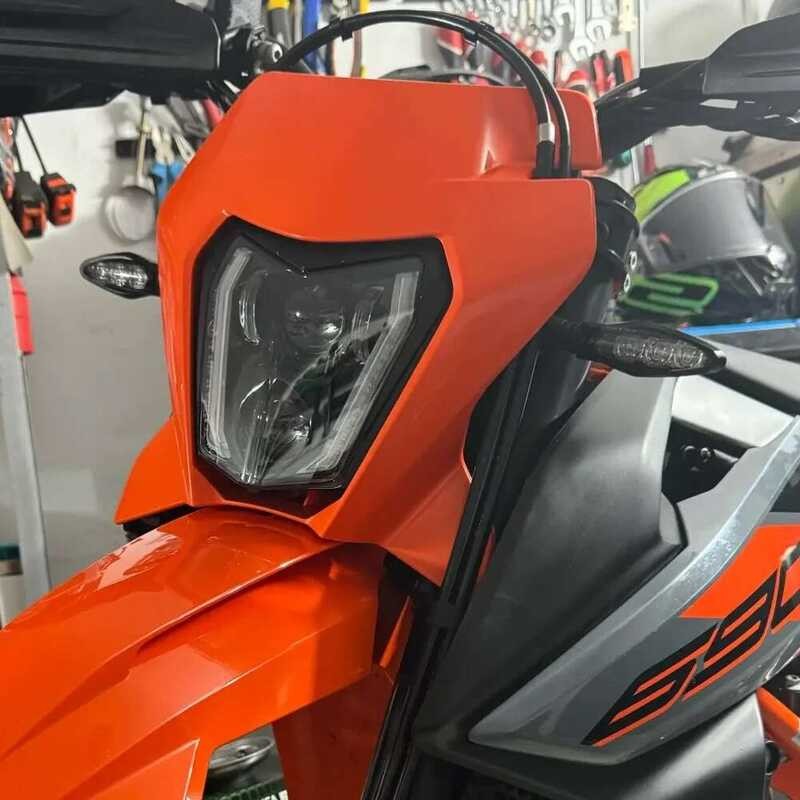 ▥ LED ไฟหน้าไฟหน้าสําหรับ KTM 690 SMC ENDURO R Gasgas ES SM 700 แก๊สแก๊ส Es700 Sm700 2019-2024