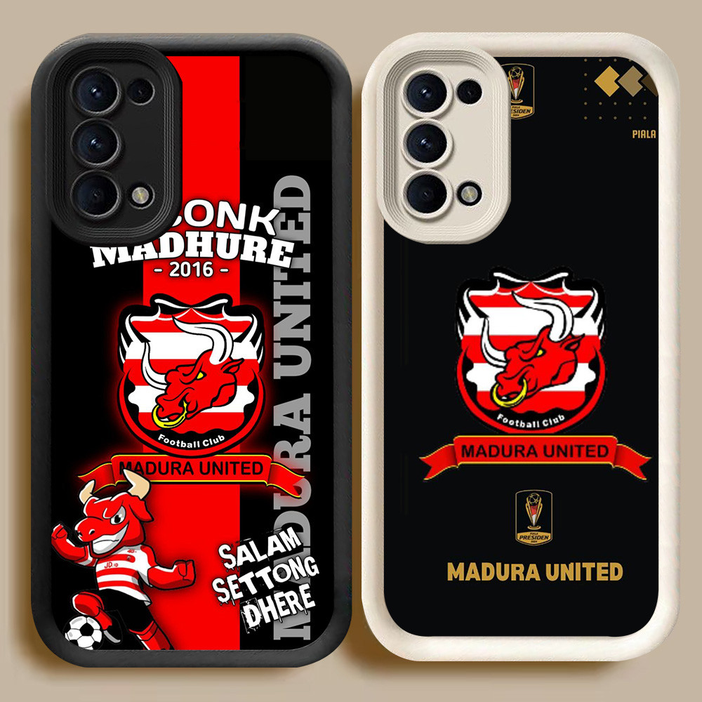 BI87 Madura United FC Casing สําหรับ OPPO A92 A95 F19s F19 A72 A52 สีขาวสีดํา