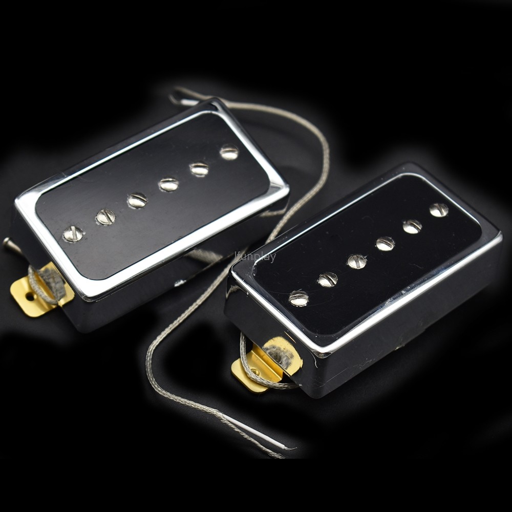 Single Coil Humbucker ขนาด P90 กีตาร์รถกระบะ Alnico 5 แม่เหล็กรถกระบะพร้อมสายเงินสําหรับกีตาร์ LP