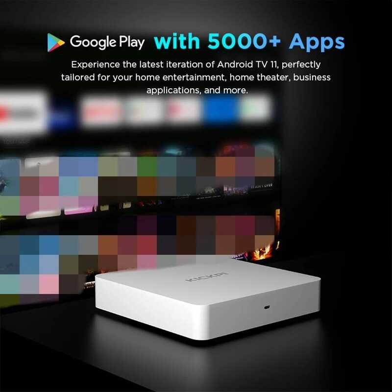 กล่องทีวี ☢ KICKPI Kp1 รับรอง Google Netflix Android 11 Amlogic S905y4 2Gb 32Gb 4K เสียง Av1 10