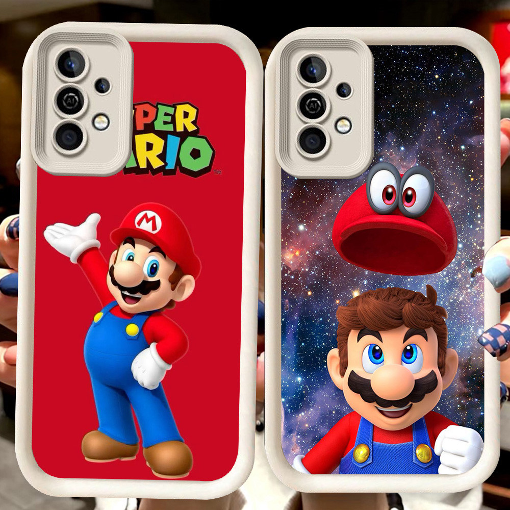 H59 Cool Mario สีขาวสําหรับ Samsung A04s A36 A14 A05S A56 A35 A34 A24 S25 Ultra A15 A54 A55 A25 A16 