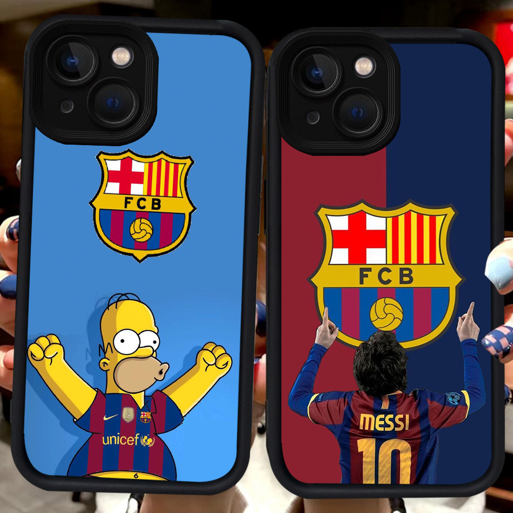 เคสสีดําสําหรับ iPhone 6s 8 13 14 6 7 Pro Max Plus H77 Barcelona Club