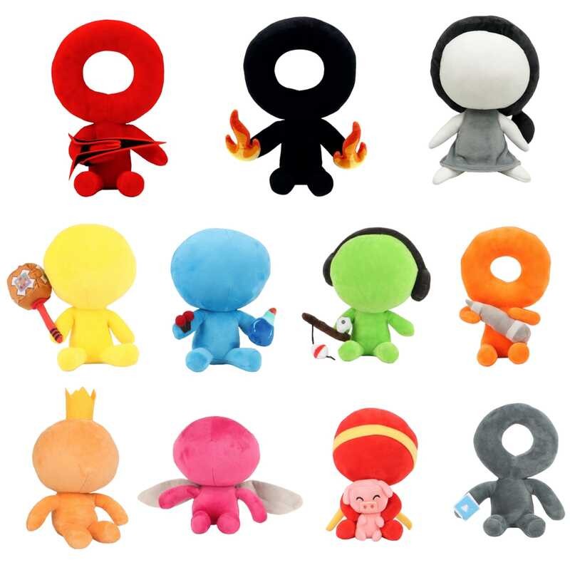 LY 20Cm Alan Becker Stuffed Plush Toy Stickman Plush Fishing Doll Gift For Kids